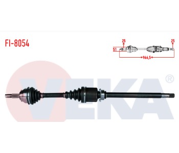 51933669VR (FI-8054)AKS MILI SAG KOMPLE       1.6/DOBLO III (DS-FI047)51815194;(DS-FI047) 