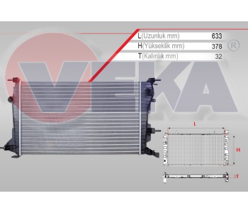 {Katagori} / SU RADYATORU MEKANIK FLUENCE (L30) 1.5 DCI A-T/M-T AC+/- 2009- 214100068R [VEKA-16-3543] 