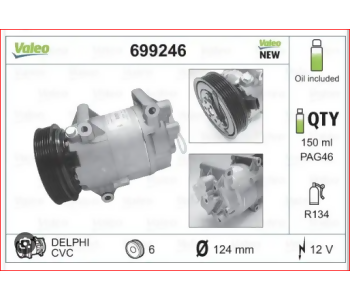 {Katagori} / KLIMA KOMPRESORU MEGANE I 1.4 1.6 99- MEGANE II 1.4 1.6 1.5DCI 02- (2763000Q2M,7711135105,8200050141 [VALEO699246] 