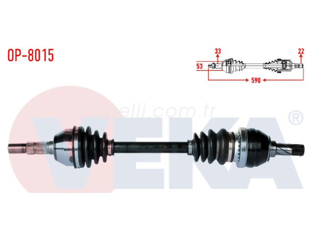 VEKA-OP8015 KOMPLE AKS L ON  ASTRA H (04-12) 1.4  2004- (OP-8015) 13136379;374545;(DS-OP011)13136379;374545; 