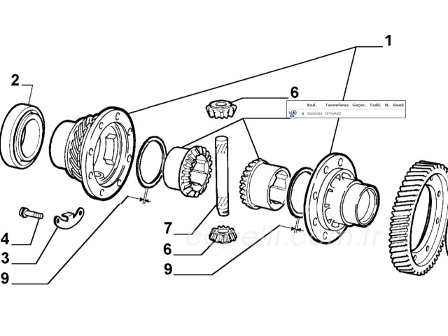 46772160 DIFERANSIYEL KUTUSU BOS  MR/PA 